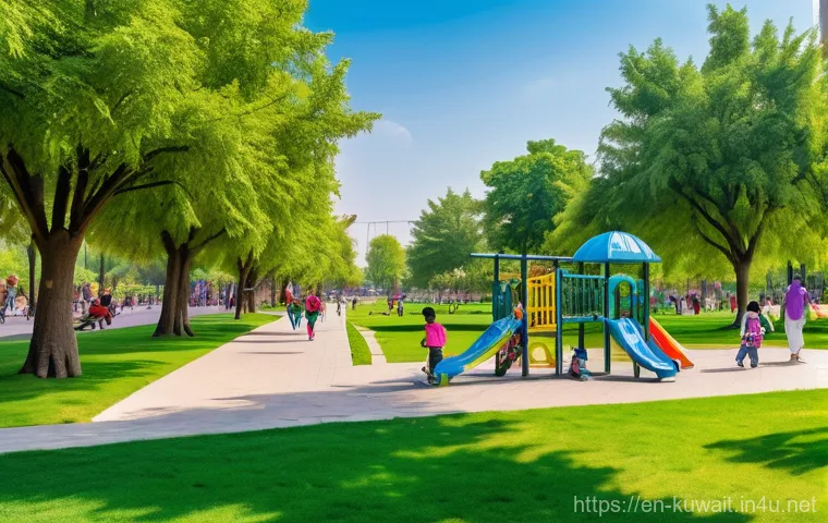 쿠웨이트 달전광장 방문 팁 - **The Constitution Monument: A Symbol of National Pride Amidst Greenery**
    A captivating image fo...