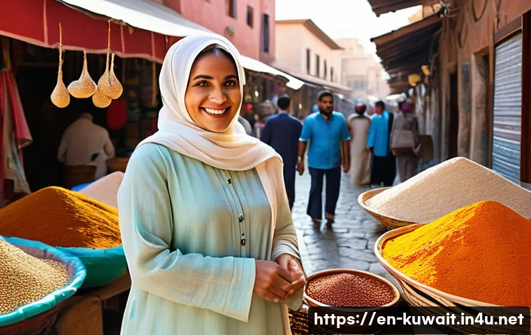 쿠웨이트 관광 시 주의할 복장 - **Prompt 1: Female Traveler Exploring a Traditional Souq**
    A vibrant, sunlit image of a female t...